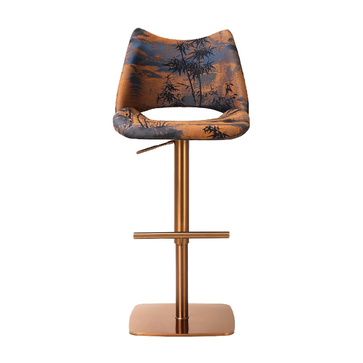 Contemporary Barstool with Brass Base Contemporary Barstool with Brass Base