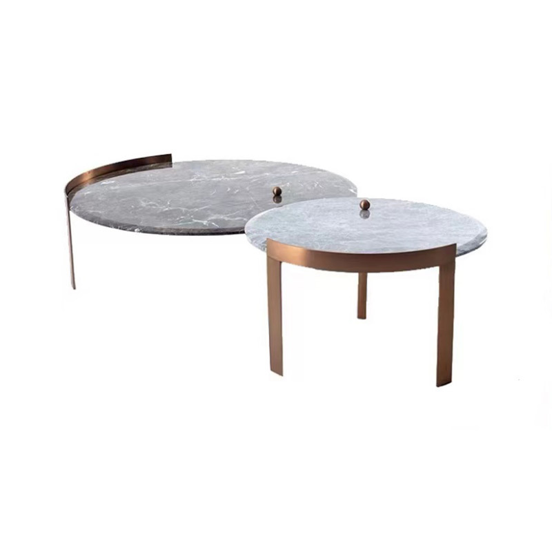 Three Legs with Marble Top Coffee Table Set